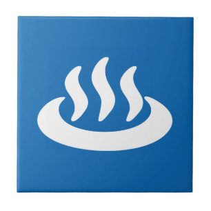 Carreau Signe de Japonais de 温泉 de source thermale de ♨