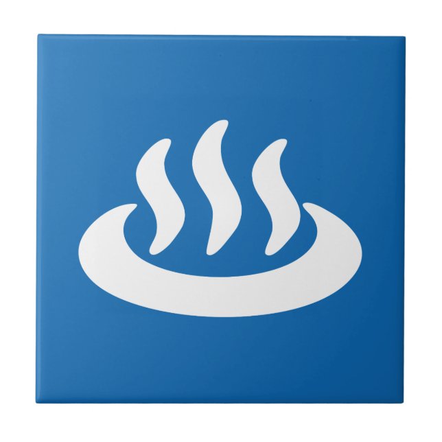 Carreau Signe de Japonais de 温泉 de source thermale de ♨ (Devant)