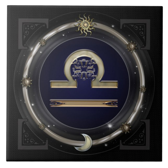 Carreau Signe de zodiaque de Balance (Devant)