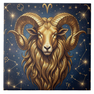 Carreau Signe du zodiaque Bélier | Art d'astrologie