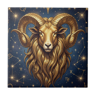 Carreau Signe du zodiaque Bélier | Art d'astrologie