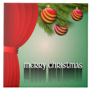 CARREAU SIGNE "MERRY CHRISTMAS"