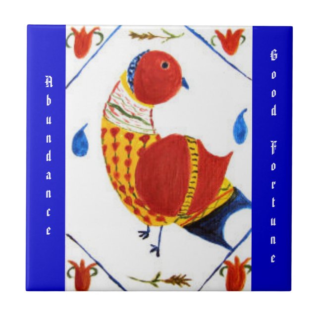 Carreau Signe néerlandais de sortilège de PA d'abondance (Devant)