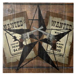 Carreau SIGNE Recherché Rustique Texas Star Western Doubl