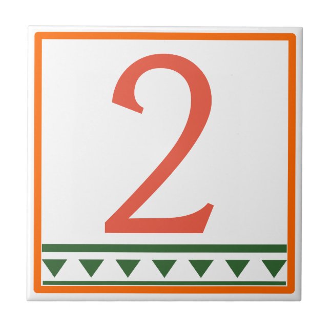 Carreau Signes de la Maison Rouge Italienne Lettres & Numé (Devant)