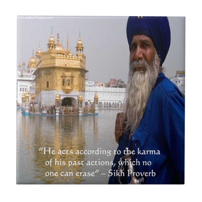 Carreau Sikh Actions/Karma Proverb (Devant)