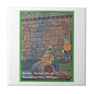 Carreau Silex, détail de peinture murale de Vernors