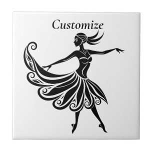 Carreau Silhouette Danseuse Africaine Art Thunder_Thunder_