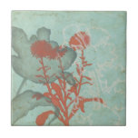 Carreau Silhouette de Fleurs rouges sur Arrière - plan Tur<br><div class="desc">Trois fleurs rouges contrastent avec un arrière - plan turquoise dans ce tableau de Megan Meagher. Une silhouette d'une autre fleur se penche à gauche de l'impression. Un morceau simple avec beaucoup de choses en cours. Cela ferait un beau cadeau pour un ami ou aimé qui aime l'art!</div>