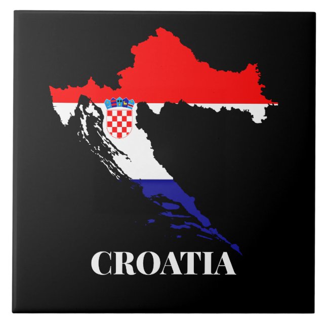 Carreau Silhouette de la Croatie (Devant)