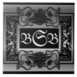 Carreau "Silver Dragons Breath" 3 Mosaïque Monogramme ini