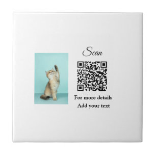 Carreau Simple animal name details QR code add text photo