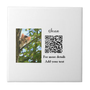 Carreau Simple animal name details QR code add text photo