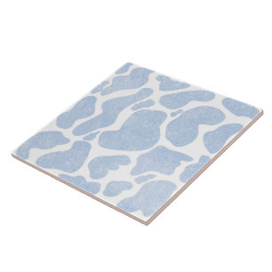 Carreau Simple Blue White Large Cow Spots Animal Print
