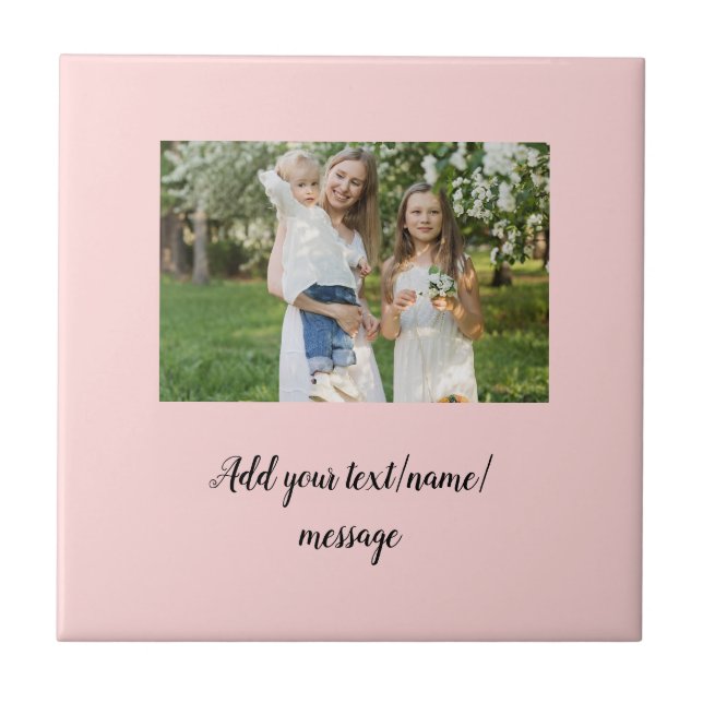 Carreau simple minimum ajouter notre photo collage nom tex (Devant)