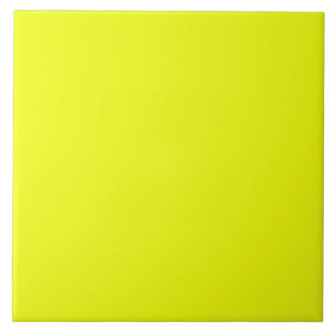 Carreau Simple moderne Neon Fluorescent Jaune