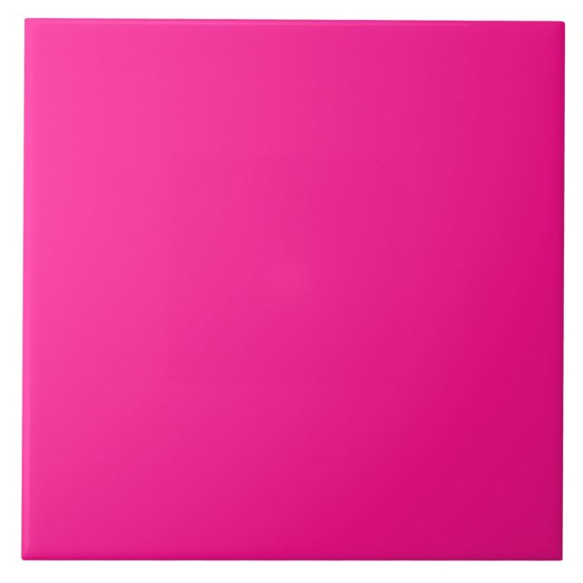 Carreau Simple moderne Neon Fluorescent rose (Devant)