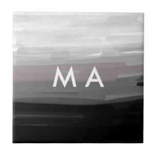 Carreau Simple monogramme ajouter votre nom lettre man min