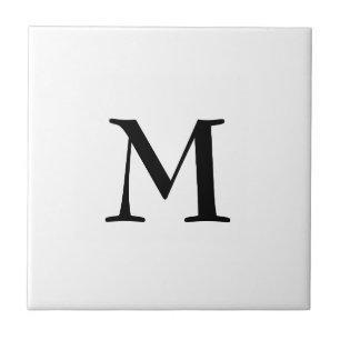 Carreau Simple monogramme noir sur blanc
