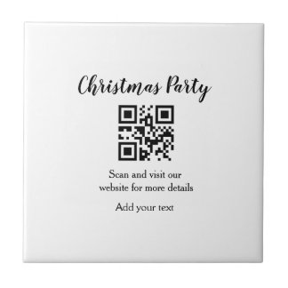 Carreau Simple noël fête site code barre QR ajouter nom