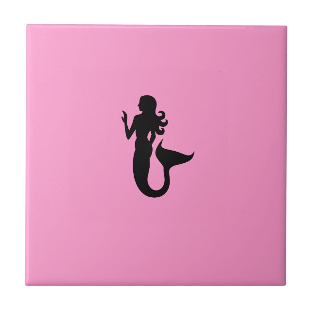 Carreau Sirène de Glow_Black-on-Pink d'océan (Devant)