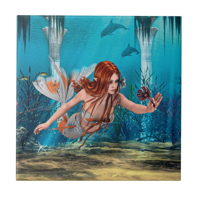 Carreau Sirène d'Imaginaire et Lys de mer (Devant)