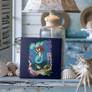 Carreau Sirène Mystique Océan Fantastique Vie Bleue de la