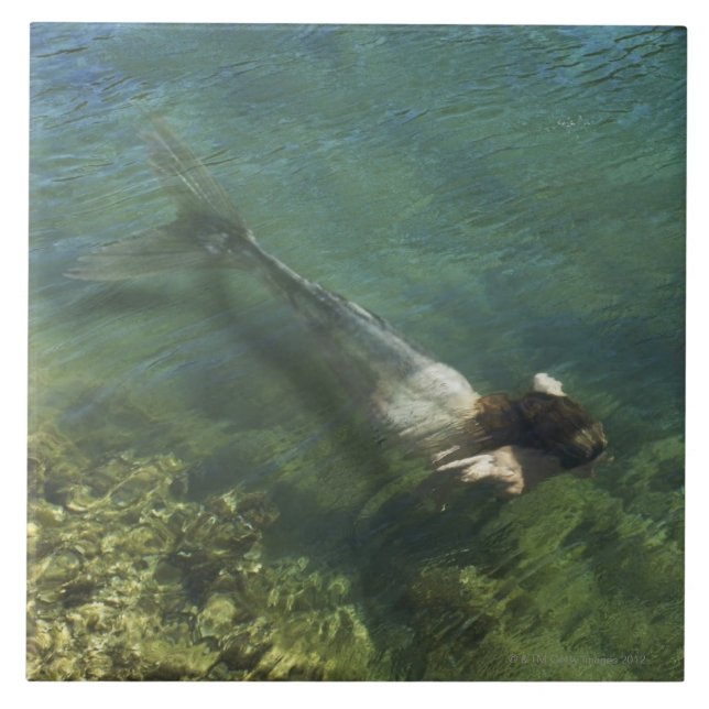 Carreau Sirène nageant sous l'eau (Devant)