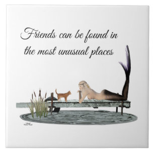 Carreau Sirène Sur Carrelage En Céramique À L'Amarrages