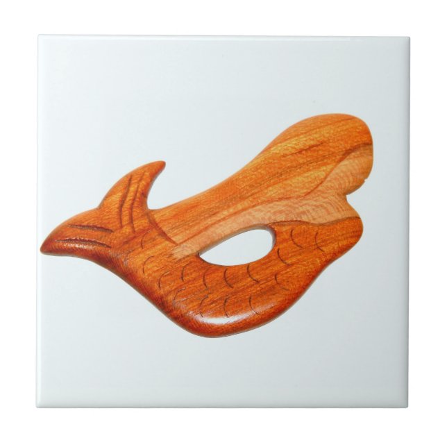 Carreau sirène sur tuile blanche (Devant)