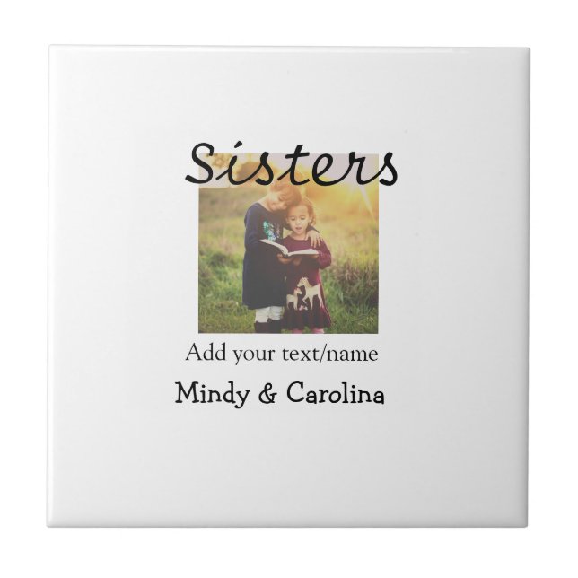 Carreau Sisters besties BFF ajouter nom de la photo nom fa (Devant)