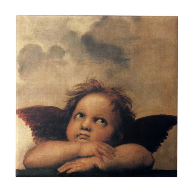 Carreau Sistine Madonna Angels par Raphael Sanzio (Devant)