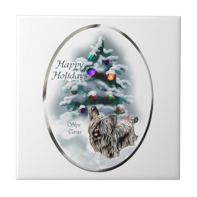 Carreau Skye Terrier Noël (Devant)
