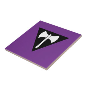 Carreau SlipperyJoe drapeau de la fierté lesbienne puissan