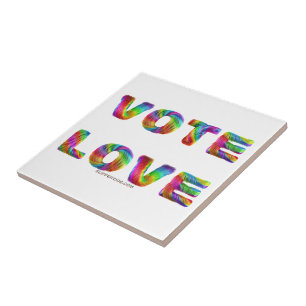 Carreau SlipperyJoe vote amour égalité fourrure de couleur