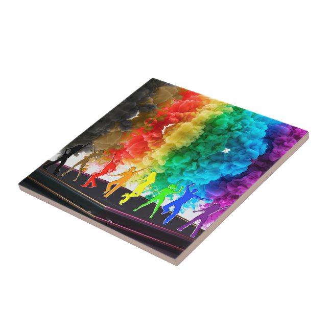 Carreau SlipperyJoe's Dancing Pride Shadows cadeaux gay ar (Côté)