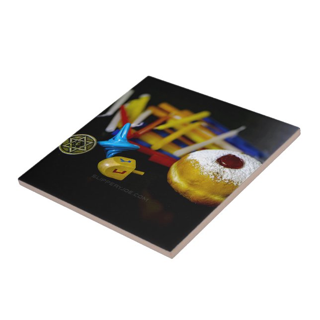 Carreau SlipperyJoe's Happy Hanoukka Star of David pièce m (Côté)