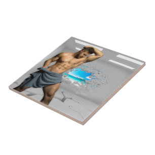 Carreau SlipperyJoe's Man serviette brisée mur de brique b