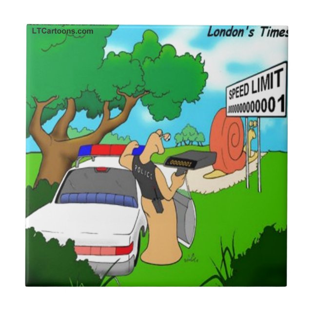 Carreau Slug Traffic Cop drôle (Devant)