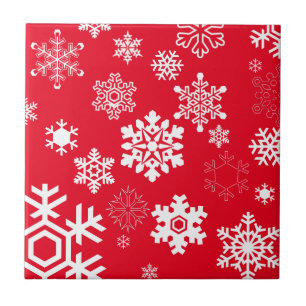 Carreau Snowflakes blanc - Couleur Arrière - plan personna