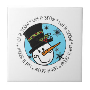 Carreau Snowman Hiver Laisser Neige