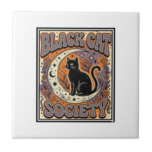 Carreau Société du chat noir Chat noir Art vectoriel vinta