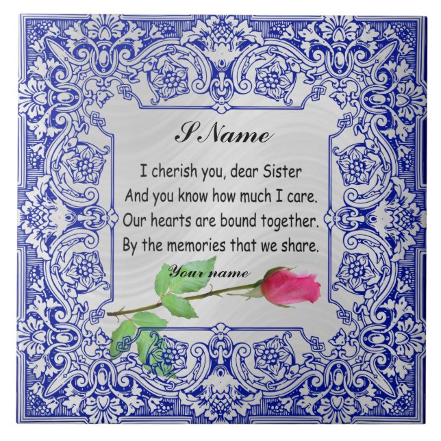 CARREAU SOEUR CITE PERSONNALISER (Devant)