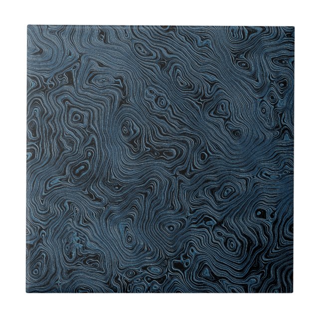 Carreau Soie fausse moirée ondulée bleu sarcelle riche  (Devant)