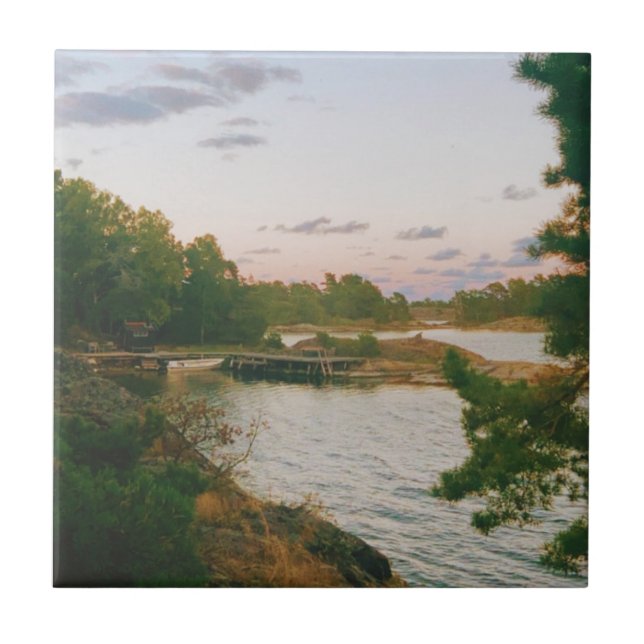 Carreau Soirée dans l'archipel suédois (Devant)