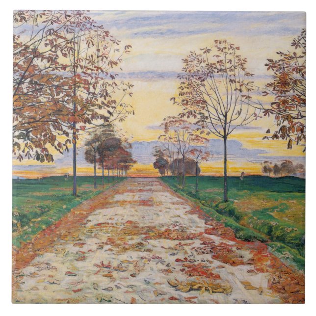 Carreau Soirée d'automne (par Ferdinand Hodler) (Devant)