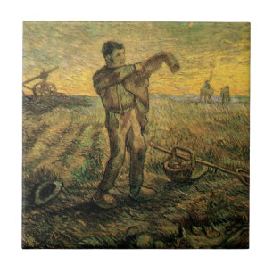 Carreau Soirée - Fin de journée de Vincent van Gogh