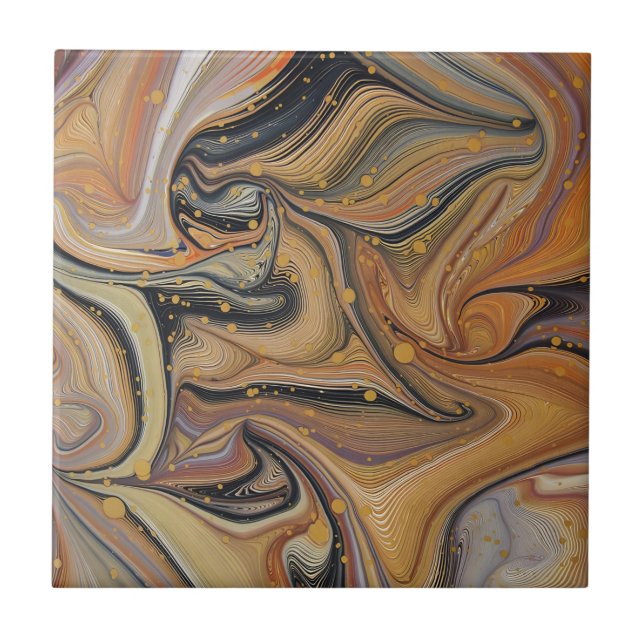 Carreau Sol noir et or Carrelage en céramique (Devant)