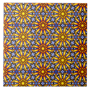 Carreau Soleil céleste Mandala