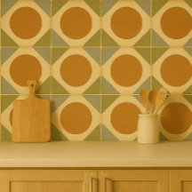Carreau Soleil Rétro – Design Géométrique Chaud